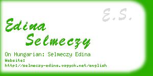 edina selmeczy business card